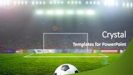  Presentation with football stadium - Audience pleasing slide set consisting of free - stadium abstract football backdrop and a gray colored foreground