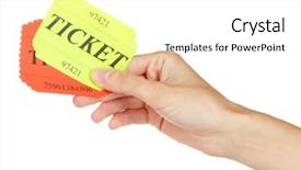  Presentation with colorful - Theme consisting of theater free - woman's hand holding a colorful background and a white colored foreground