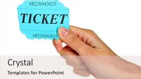  Presentation with ticket - Colorful PPT layouts enhanced with numbers free - woman's hand holding a colorful backdrop and a lemonade colored foreground