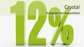  Presentation with percent - Audience pleasing slide set consisting of free 3d - 12 percent discount 3d sign backdrop and a soft green colored foreground
