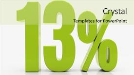 Presentation with percent - Beautiful slide set featuring free 3d - 13 percent discount 3d sign backdrop and a soft green colored foreground