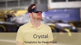  Presentation with virtual technology - Beautiful slides featuring free 3d - 3d technology virtual reality entertainment backdrop and a soft green colored foreground