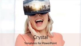  Presentation with augmented reality - Presentation consisting of free 3d - technology augmented reality entertainment background and a coral colored foreground