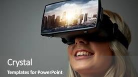  Presentation with augmented reality - Amazing slide set having free 3d - technology augmented reality entertainment backdrop and a gray colored foreground