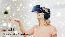  Presentation with augmented reality - Cool new presentation theme with free 3d - technology augmented reality entertainment backdrop and a lemonade colored foreground