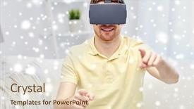  Presentation with augmented reality - Amazing slides having free 3d - technology augmented reality gaming entertainment backdrop and a lemonade colored foreground