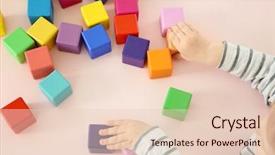  Presentation with free - Slide set featuring alphabets free - cute little child playing background and a lemonade colored foreground