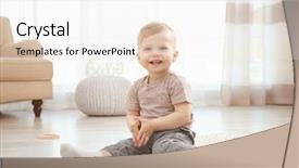  Presentation with letters - PPT theme featuring infants free - cute little child playing background and a white colored foreground