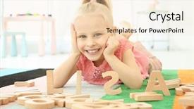  Presentation with letters - Theme with alphabets free - cute little girl and word background and a lemonade colored foreground