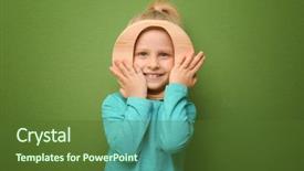  Presentation with colourful letter - Amazing slides having educa o - cute little girl with letter backdrop and a tawny brown colored foreground