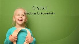  Presentation with letter - Colorful slides enhanced with educa o - cute little girl with letter backdrop and a seafoam green colored foreground