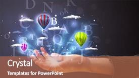  Presentation with shining - Cool new slide set with travel concept glowing text travel - young woman holding shining letters backdrop and a coral colored foreground