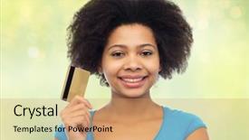  Presentation with green lights - Theme featuring free accounting - finances people money and shopping background and a  colored foreground