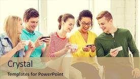  Presentation with school technology - Cool new presentation theme with free addiction - education school and technology concept backdrop and a coral colored foreground