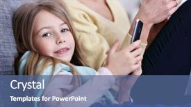  Presentation with addiction - Cool new slide set with free addiction - young mom and her little backdrop and a  colored foreground