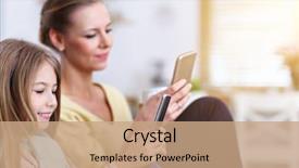  Presentation with addiction - Beautiful presentation design featuring free addiction - young mom and her little backdrop and a  colored foreground