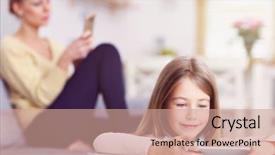  Presentation with addiction - Colorful presentation enhanced with free addiction - young mom and her little backdrop and a  colored foreground