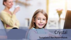  Presentation with addiction - Presentation featuring free addiction - young mom and her little background and a  colored foreground