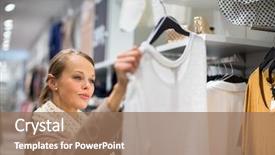  Presentation with fashion - Beautiful PPT layouts featuring free addiction - young woman shopping backdrop and a  colored foreground