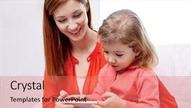  Presentation with family children - Cool new theme with free adoption - family children parenthood technology backdrop and a coral colored foreground