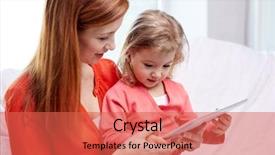  Presentation with family children - Beautiful slide deck featuring free adoption - family children parenthood technology backdrop and a red colored foreground