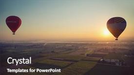  Presentation with nile river - Presentation design with free africa - hot air ballooning background and a tawny brown colored foreground