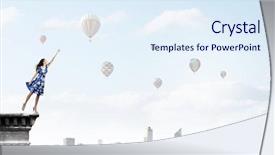  Presentation with elegant - Amazing PPT theme having free aim - young elegant woman trying backdrop and a sky blue colored foreground