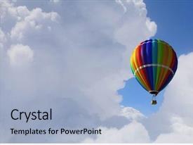Free Aircraft Aerostat Floating In Day Sky PPT template 34 ...