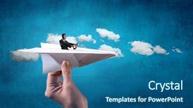  Presentation with pilot - Amazing theme having free aircraft - dreaming to become pilot backdrop and a  colored foreground