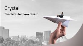  Presentation with pilot - Colorful slide deck enhanced with free aircraft - dreaming to become pilot backdrop and a  colored foreground