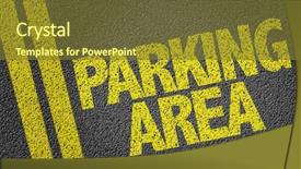  Presentation with traffic engineering parking - Presentation design with free airport - parking area written background and a tawny brown colored foreground