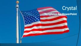  Presentation with free american flag - Theme featuring free american flag - us capitol illuminated by sunset background and a  colored foreground