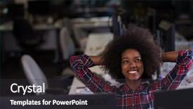  Presentation with black people workplace - Amazing theme having free analysis - young black woman at her backdrop and a  colored foreground