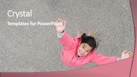  Presentation with kid movies - Audience pleasing presentation design consisting of free arabic - jumping running kid backdrop and a gray colored foreground