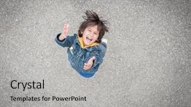  Presentation with street - Presentation featuring free arabic - jumping running kid background and a light gray colored foreground