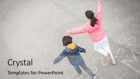  Presentation with kid unity - Presentation design featuring free arabic - jumping running kid background and a light gray colored foreground