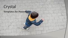  Presentation with street - Theme having free arabic - jumping running kid background and a light gray colored foreground