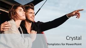  Presentation with loving hearts love heart candy - Beautiful presentation theme featuring free automobile - happy young couple in love backdrop and a  colored foreground