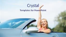  Presentation with automobile - Beautiful slides featuring free automobile - travel road trip and people backdrop and a sky blue colored foreground