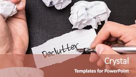  Presentation with free - Presentation theme with free autumn leaves - declutter background and a coral colored foreground