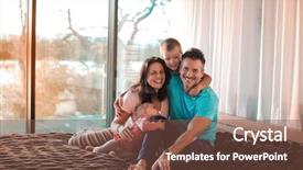  Presentation with toddlers - Amazing presentation theme having free baby - parents with two toddlers sitting backdrop and a tawny brown colored foreground