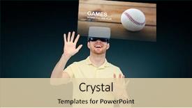  Presentation with virtual reality medical - Theme featuring free baseball - 3d technology virtual reality cyberspace background and a lemonade colored foreground