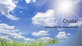  Presentation with baseball field - PPT layouts having free baseball - field green grass isolation background and a light blue colored foreground