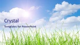  Presentation with art white gray grey - Audience pleasing PPT layouts consisting of free baseball - green grass isolation backdrop and a sky blue colored foreground