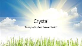  Presentation with art white gray grey - Colorful PPT theme enhanced with free baseball - green grass isolation backdrop and a cream colored foreground