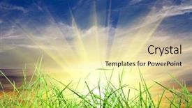  Presentation with isolation - Presentation enhanced with free baseball - green grass isolation background and a lemonade colored foreground