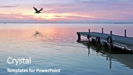  Presentation with garita del diablo - Presentation theme consisting of free beach - volando a ras del agua background and a seafoam green colored foreground