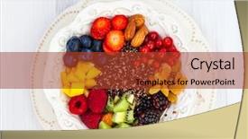  Presentation with guava fruits fresh green fruit - Beautiful presentation design featuring free blueberry - honey black quinoa with fruits backdrop and a  colored foreground