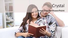  Presentation with movie theater loving couple - Slide deck consisting of free books - lovely couple relaxing on couch background and a lemonade colored foreground