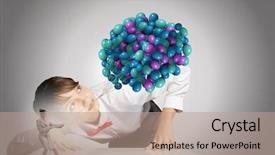  Presentation with terrarium miniature botanical horticulture grow - Beautiful slides featuring free boss day - businesswoman looking at businesswoman miniature backdrop and a  colored foreground